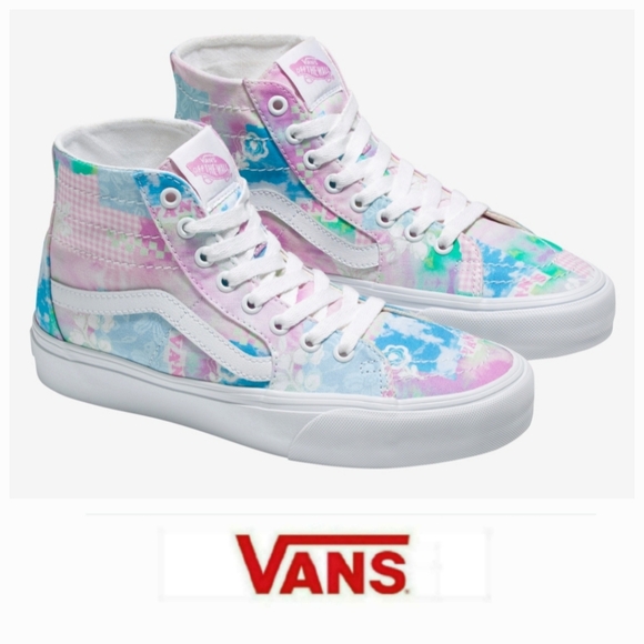 Pretty Pastel Comfy Cush SK8-Hi Vans - Picture 1 of 6